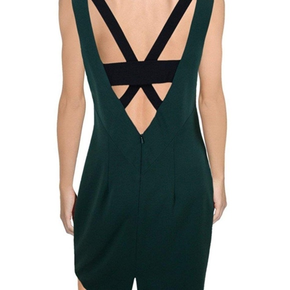 Black Halo Sheath with Cross Detail Casual Dress - Picture 5 of 8